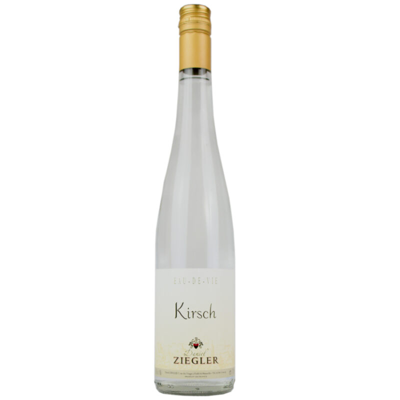 L'eau de vie de Kirsch du domaine ziegler fernand en Alsace aux saveurs d'amandes