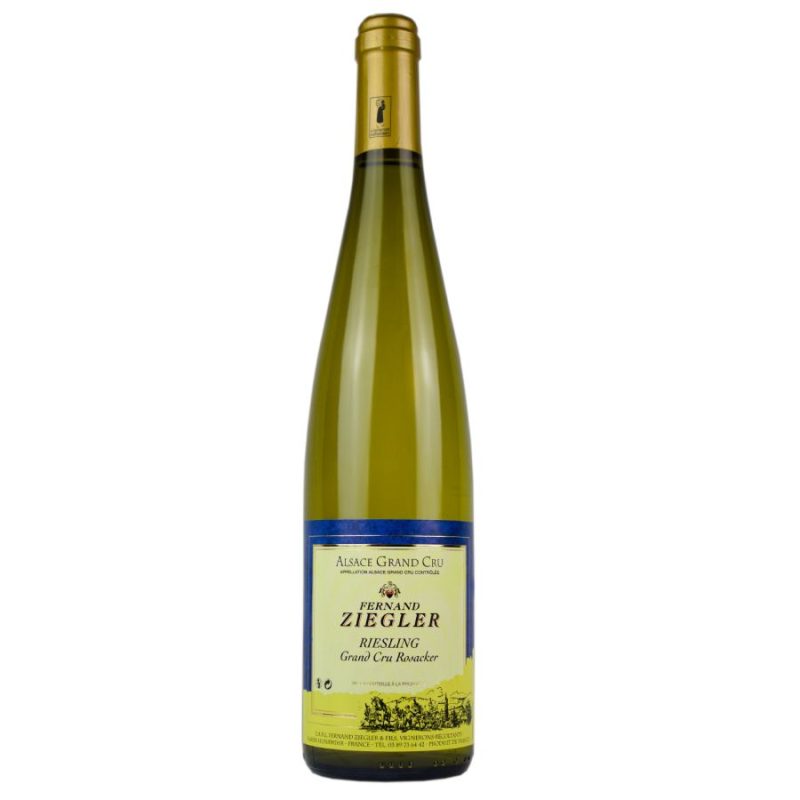 Le Riesling grand cru Rosacker un grand vin d'Alsace de terroir disponible au domaine Ziegler Fernand à Hunawihr en Alsace