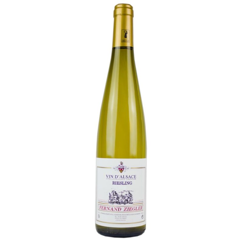Le Riesling un vin d'Alsace sec proposé par le domaine Ziegler Fernand situé à Hunawihr dans le Haut-Rhin